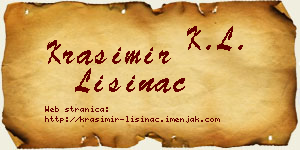 Krasimir Lisinac vizit kartica